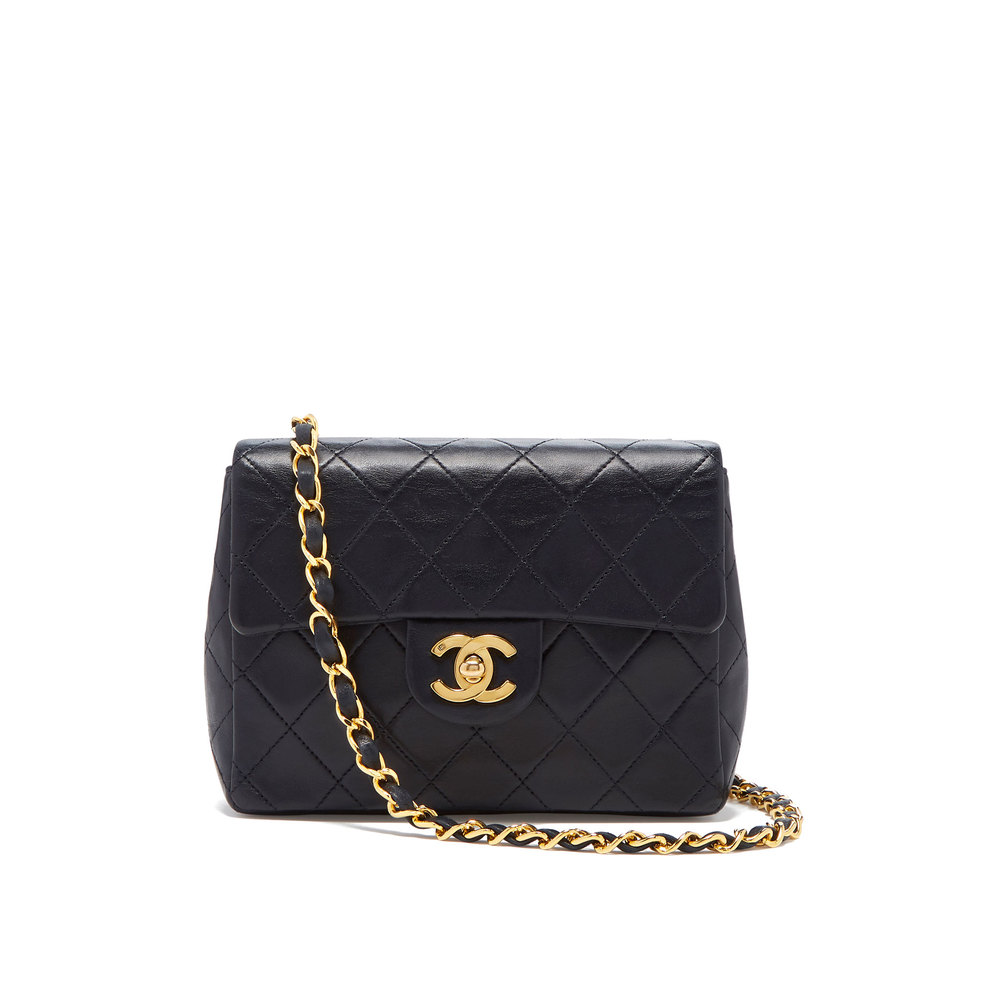 vintage lambskin mini kelly flap bag