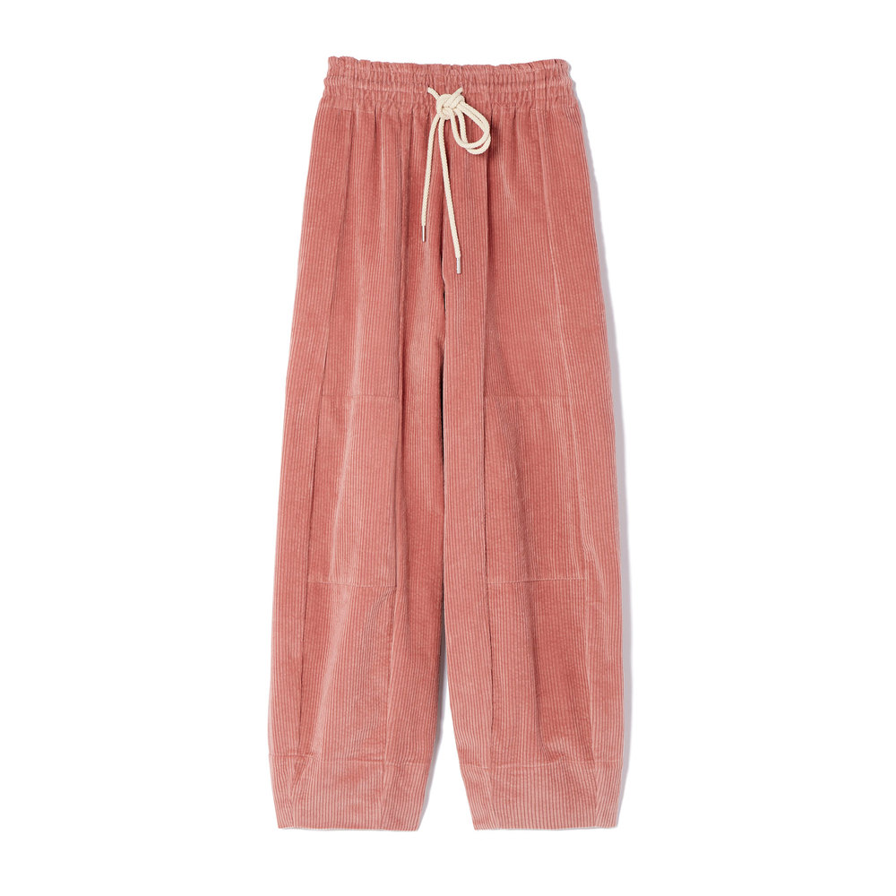 dusty pink corduroy trousers