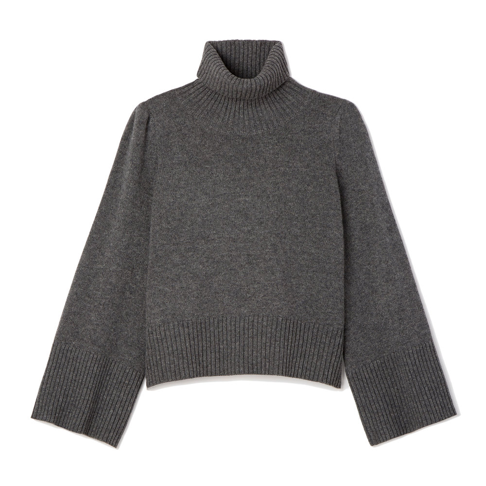 turtleneck sweater grey