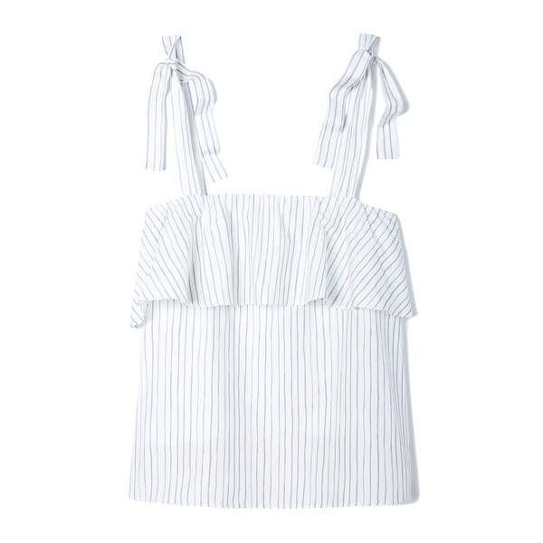 striped ruffle top