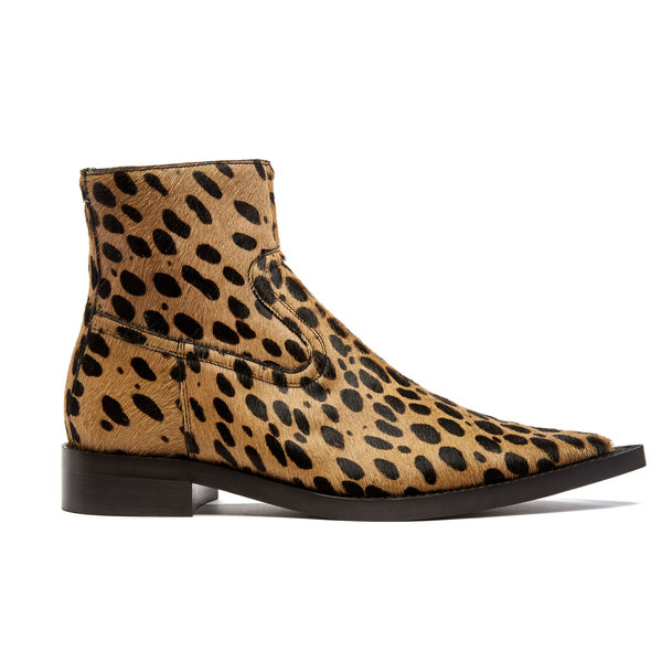 leopard skin chelsea boots