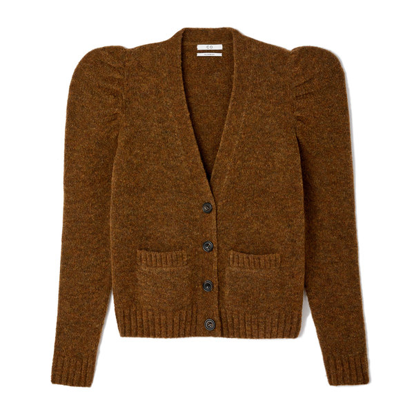 womens puff sleeve cardigan