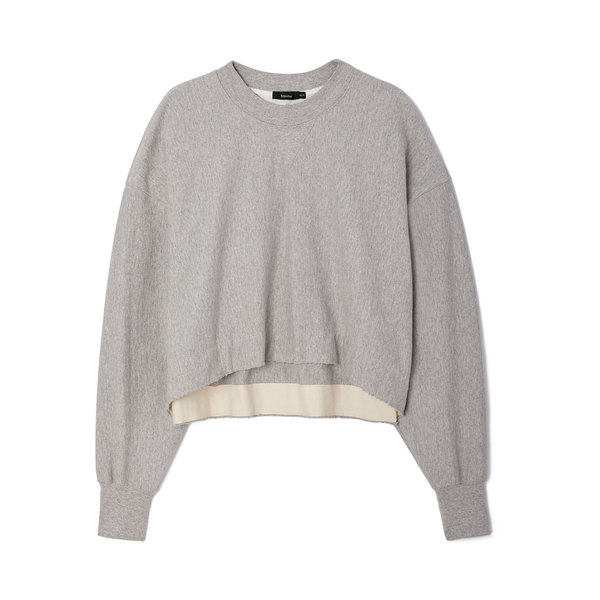 cropped fleece sweatshirt