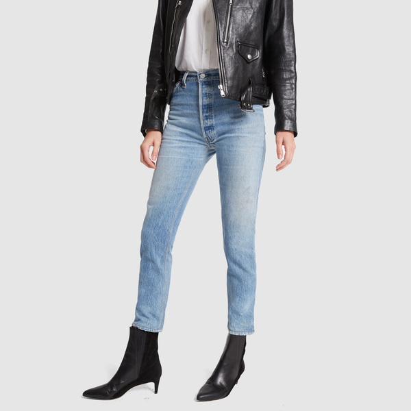 redone levis high rise ankle crop