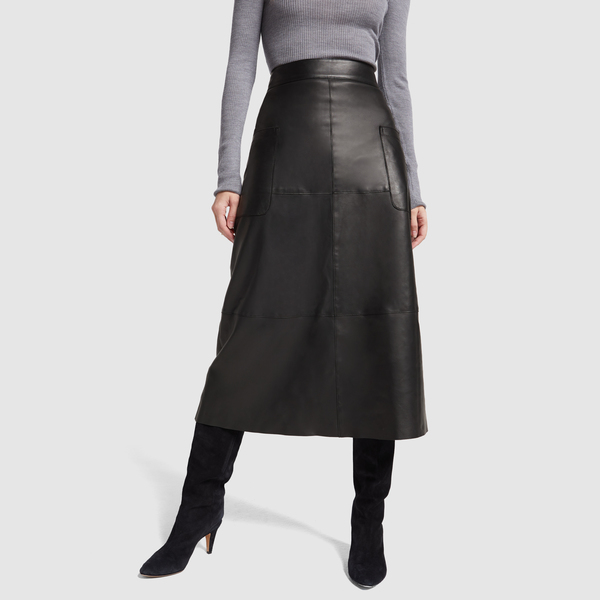Marie Leather A-Line Skirt | G. Label 