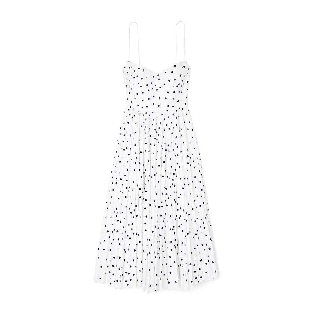 khaite polka dot dress