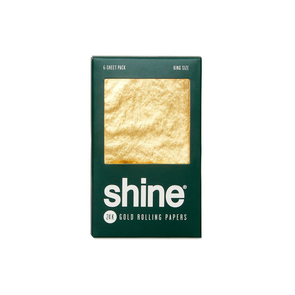 2er Pack Shine 24 Karat King Size Gold Paper Drehpapier Zigarettenpapier Zigare 