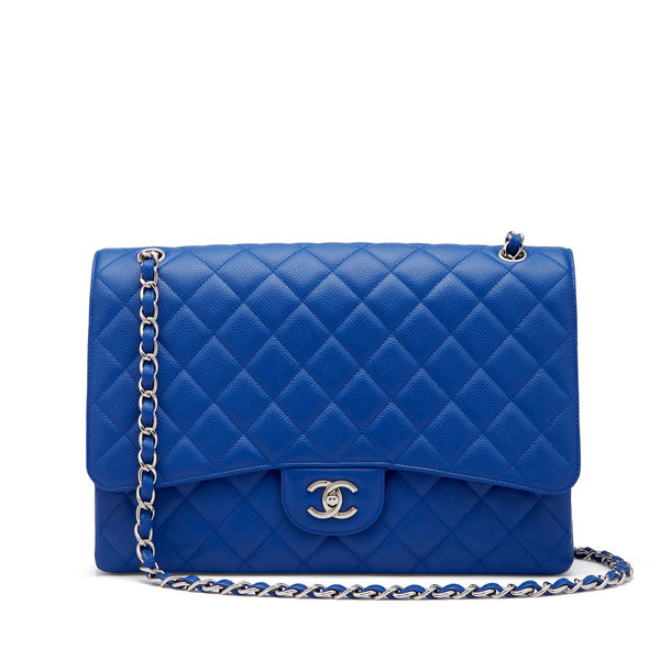 chanel blue shoulder bag