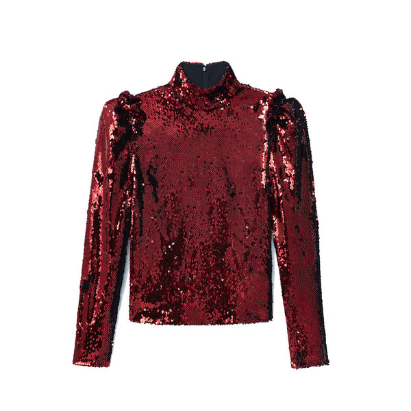 red sequin top