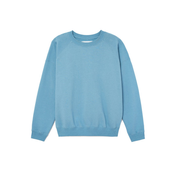 faded blue sweatshirt