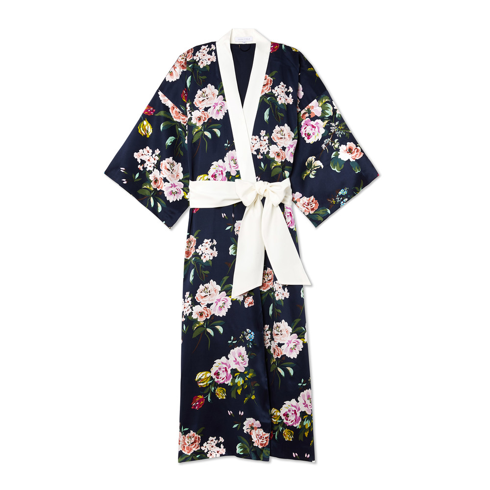 dramatic silk robe