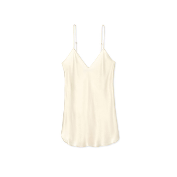 cream silk cami