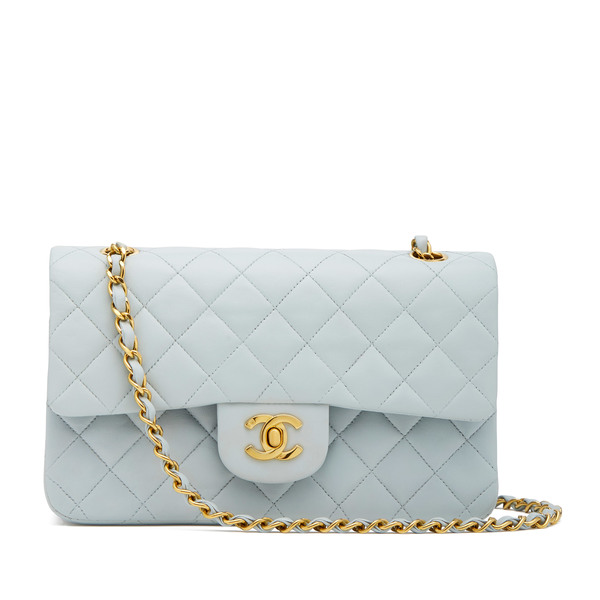 chanel blue handbag