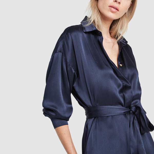 satin jumpsuit long sleeve