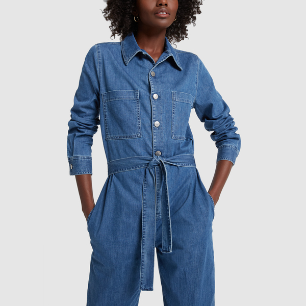 stella mccartney denim jumpsuit