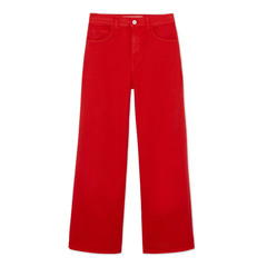 red pants with pink stripe