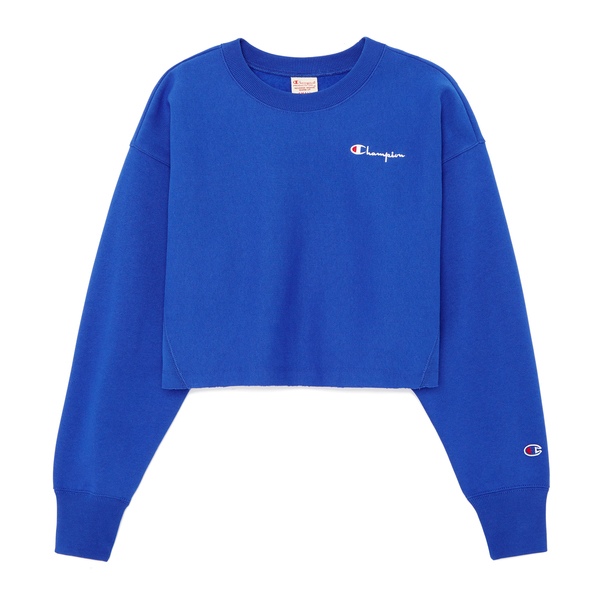 champion cropped sweatshirt blue