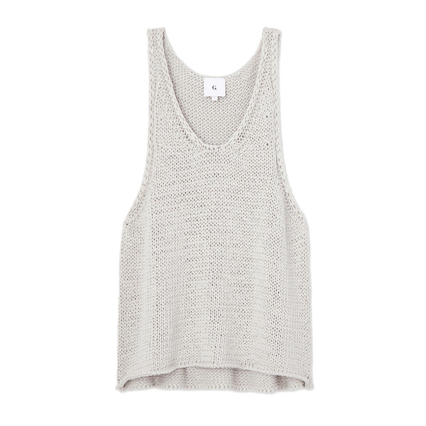 white sweater tank top
