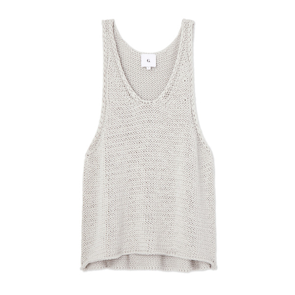 white knit tank top