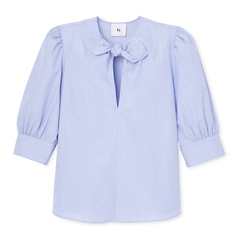 Peri Tie-Neck Short-Sleeve Shirt | G. Label by goop - Goop Shop - Goop Shop
