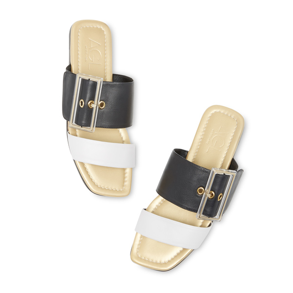 lucite flat sandals