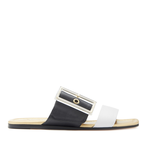 lucite flat sandals