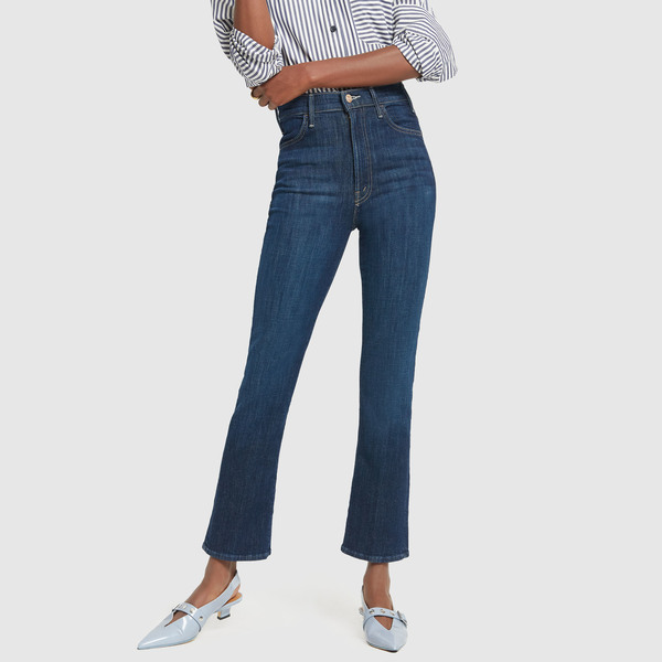 mother hustler ankle jeans