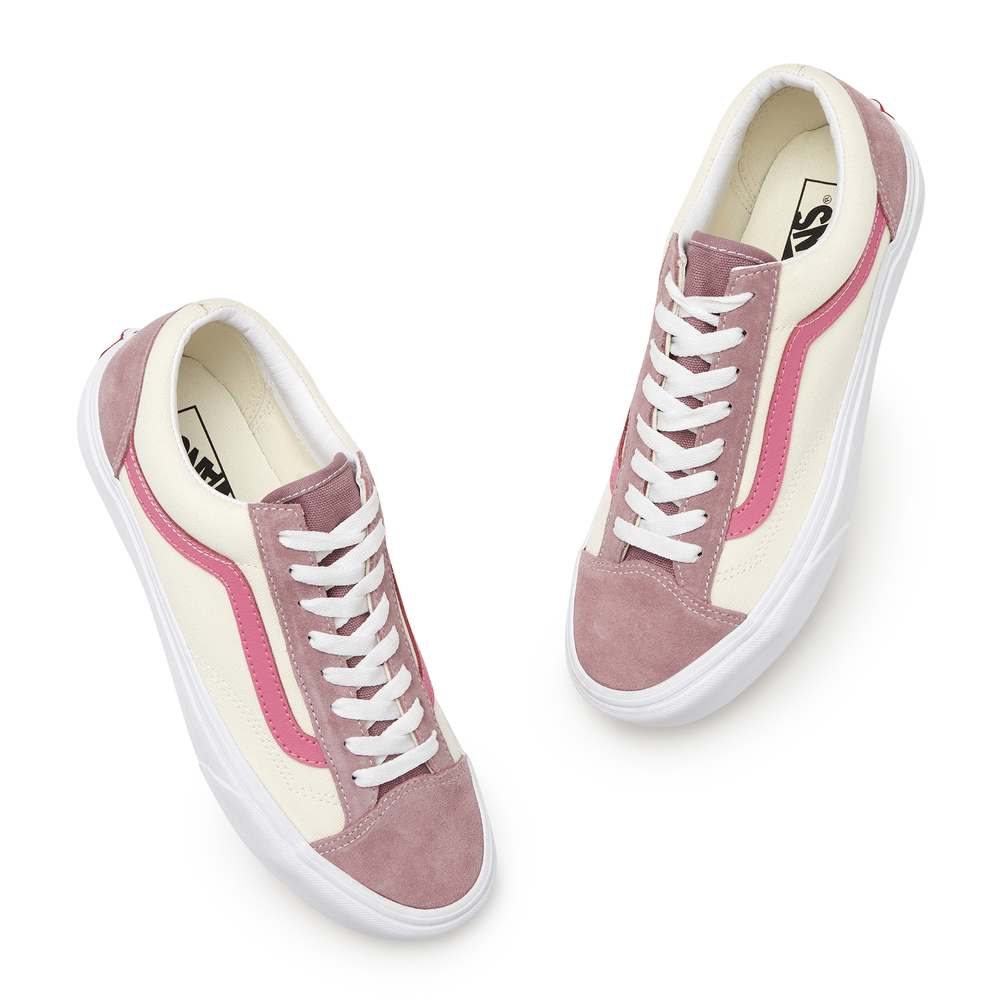 pink and cream vans