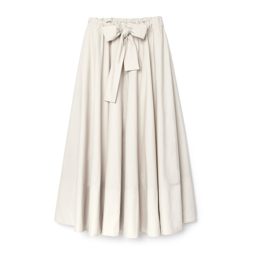 Co Cinch-Waist Circle Poplin Skirt | goop