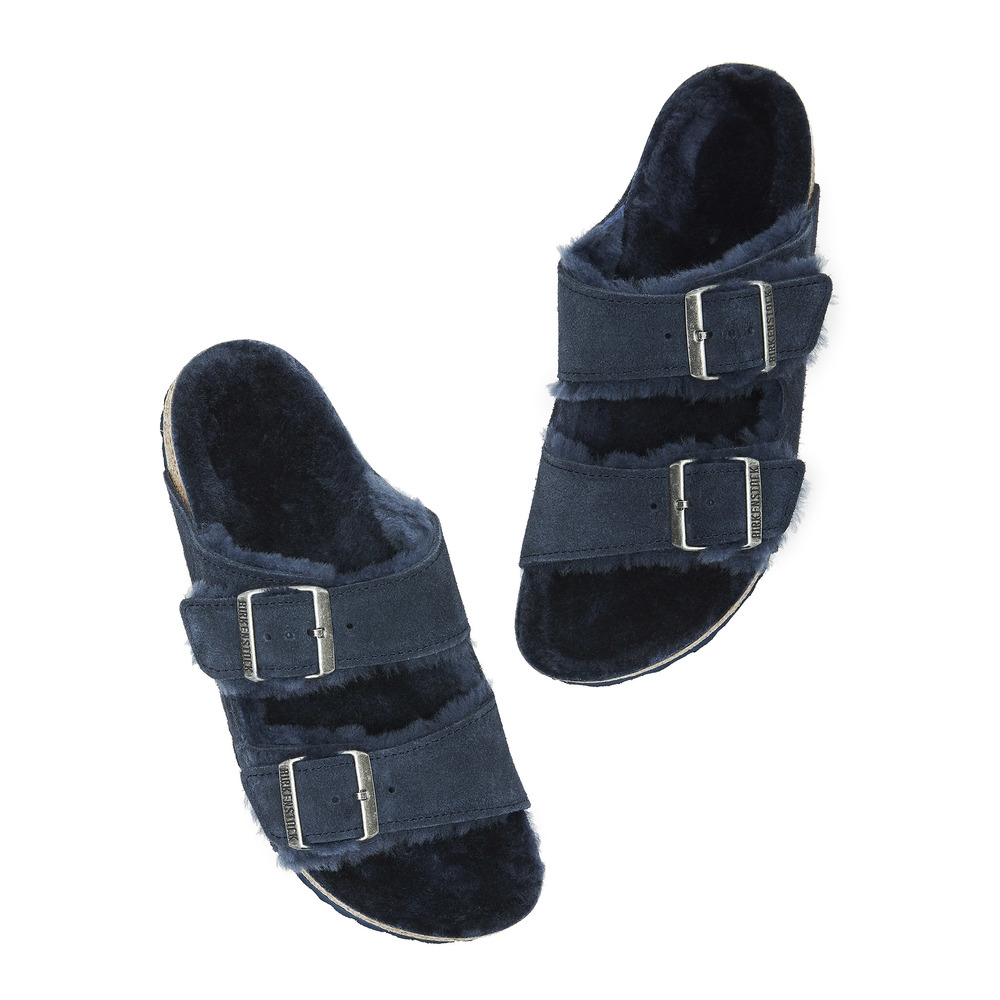 Birkenstock Women's Arizona Shearling Midnight Navy - Tip Top