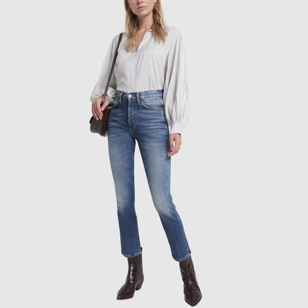 powder blue cigarette trousers