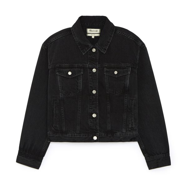 cropped boxy denim jacket