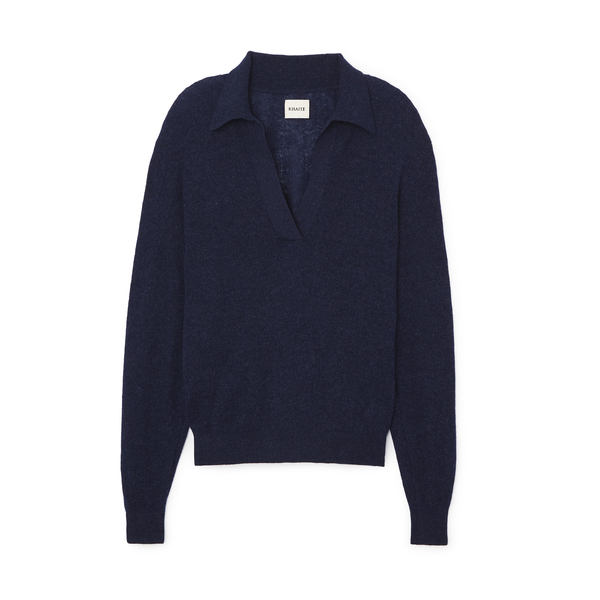 khaite polo sweater