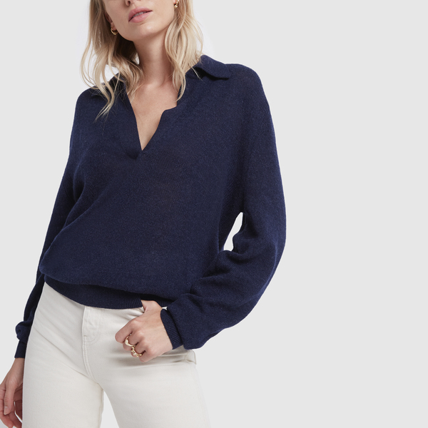 khaite polo sweater