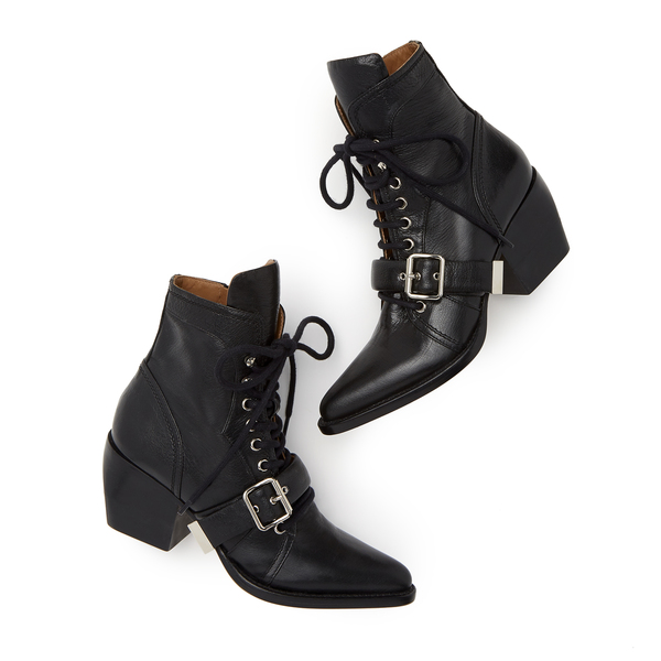 chloe lace up booties