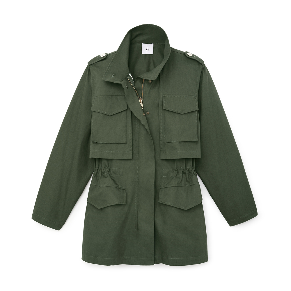 G. Label Michael Army Jacket In Olive, Medium/large