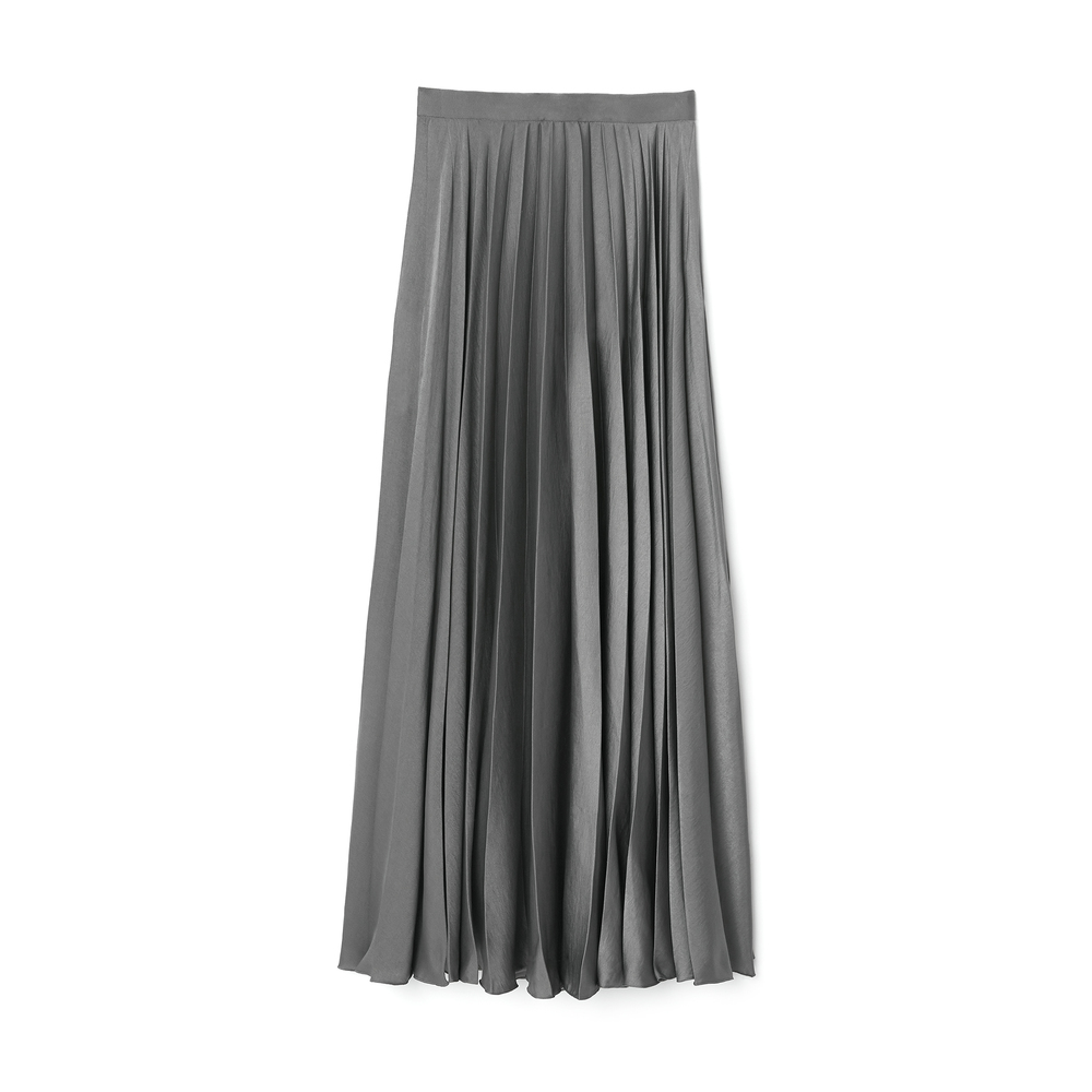 G. Label Laura Pleated Skirt In Gunmetal, Size 0