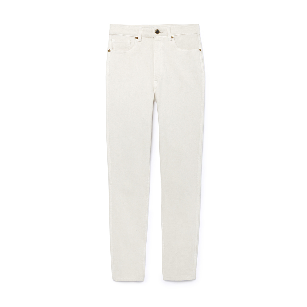 Khaite Vanessa Jeans In Ivory, Size 31