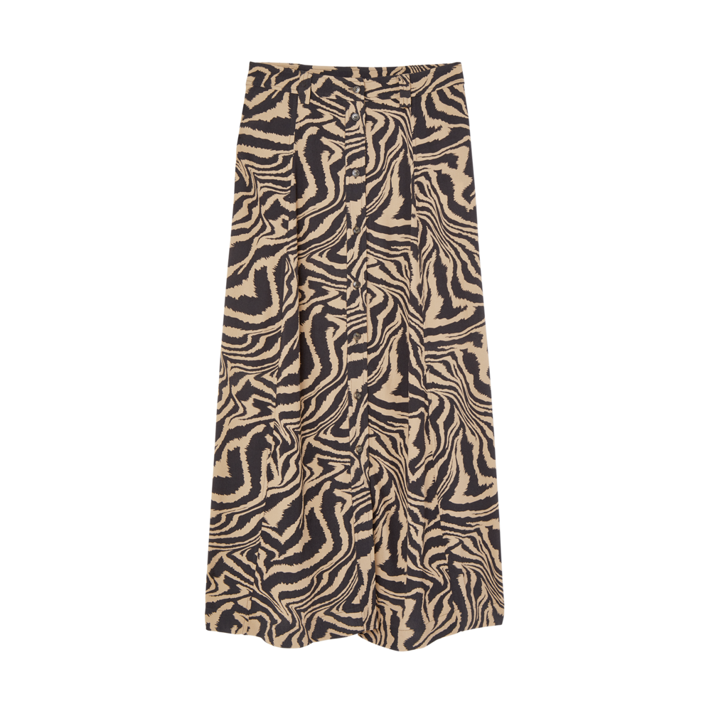 Ganni Printed Crepe Skirt | goop