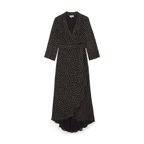 ganni clermont georgette wrap dress