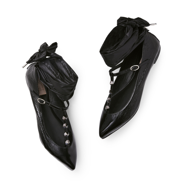 studded ballerina flats