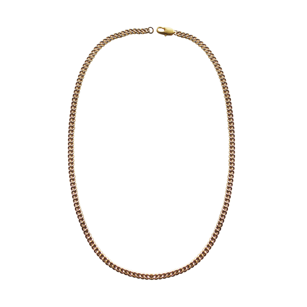 Laura Lombardi Curb Chain Necklace In Gold Plated Brass