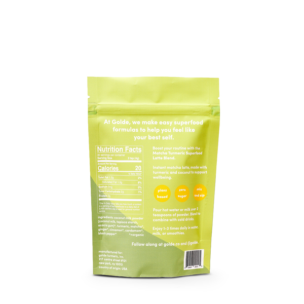 Matcha Turmeric Latte Blend GOLDE Goop Shop Goop Shop