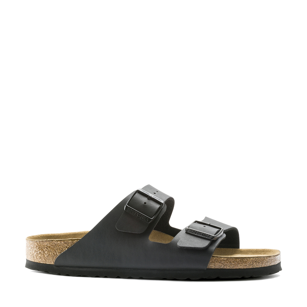 Birkenstock Arizona Soft Footbed Sandal In Black Birko-Flor, Size IT 37