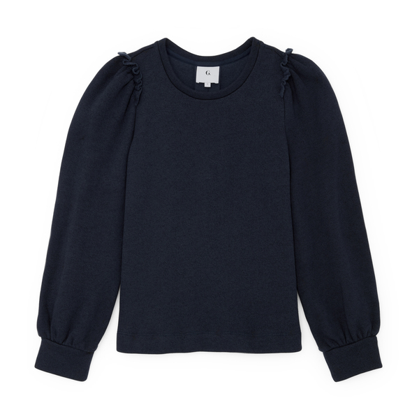 black puff sleeve sweatshirt