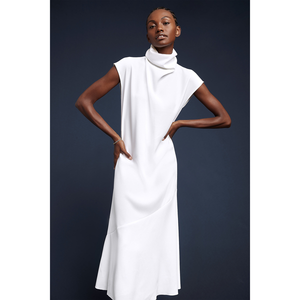 high neck one piece dress