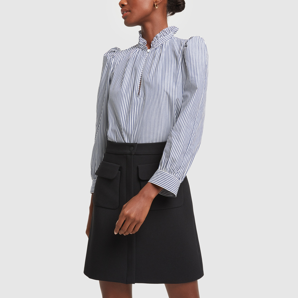 Erin Ruffle-Neck Blouse | G. Label by goop - Goop Shop - Goop Shop