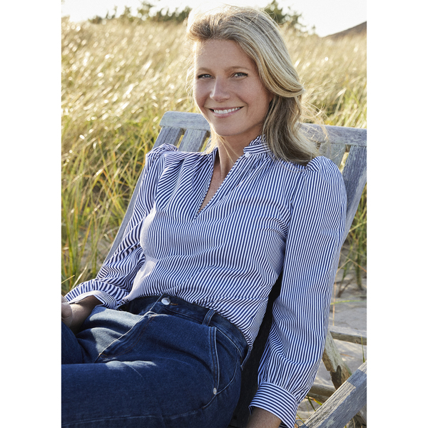 Erin Ruffle-Neck Blouse | G. Label by goop - Goop Shop - Goop Shop