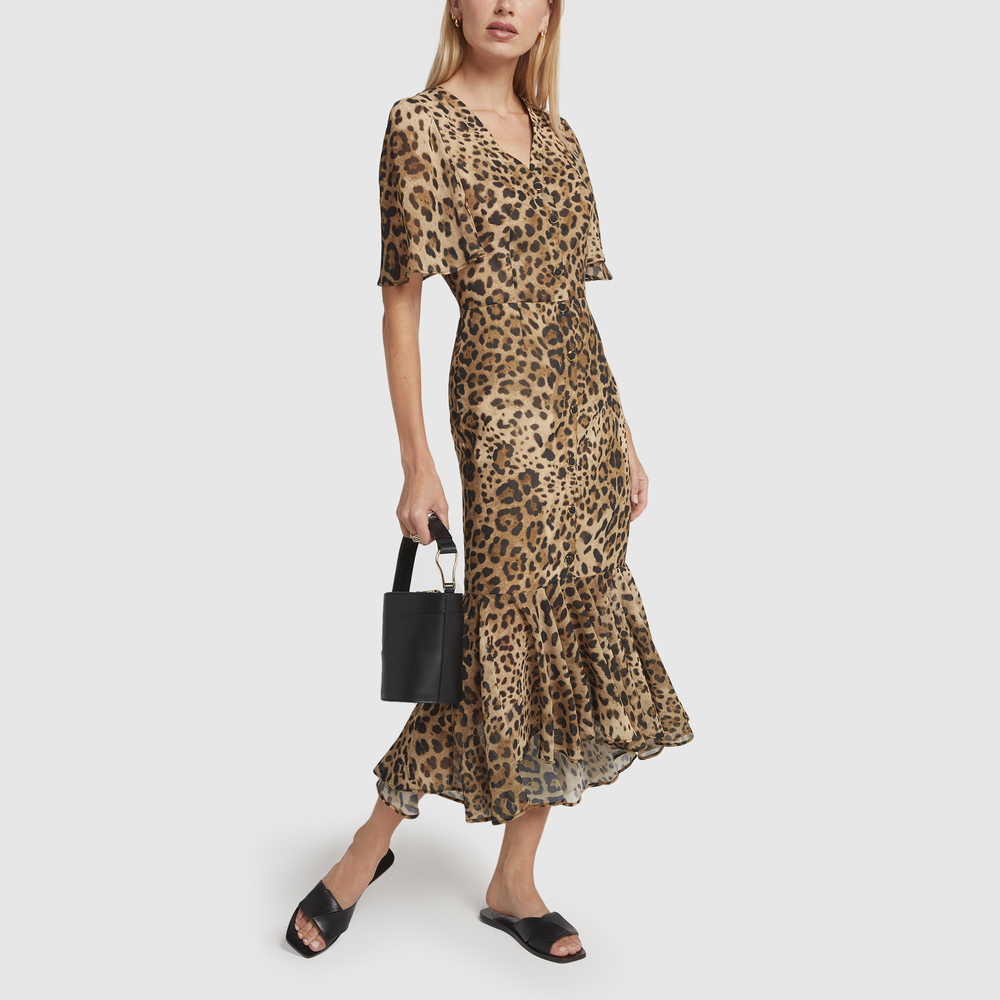 Autumn Adeigbo Larissa Dress In Leopard