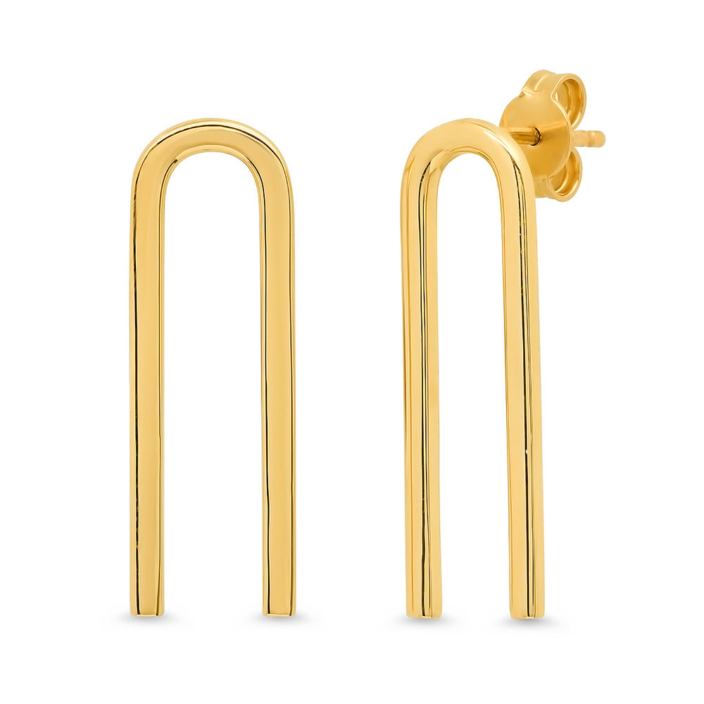 Eriness Gold Magnet Earrings In Yellow Gold